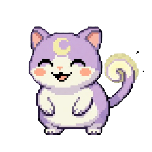 Luna happy mascot