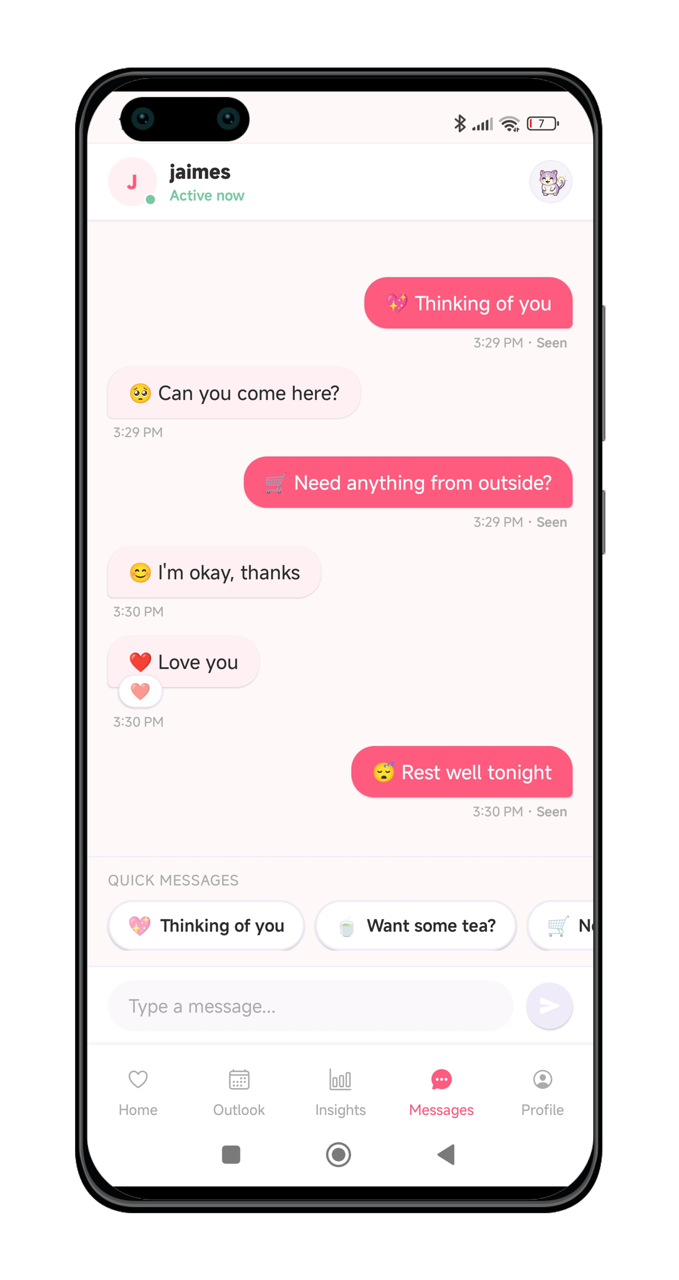 Partner conversation feed